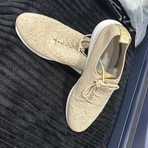 Cole Haan Beige Knit Athletic Shoes